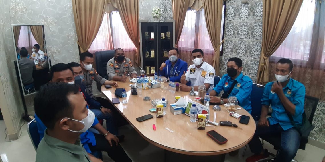Ketua KNPI Riau dan KNPI Kampar Silaturahmi Dengan Kapolres Kampar Jelang Hari Sumpah Pemuda