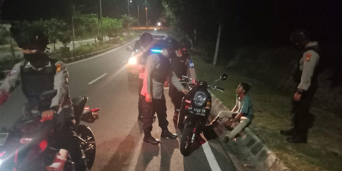 Patroli Pada Malam Minggu, Tim TEMBAK Polres Kampar Amankan 4 Sepeda Motor Pelaku Balap Liar
