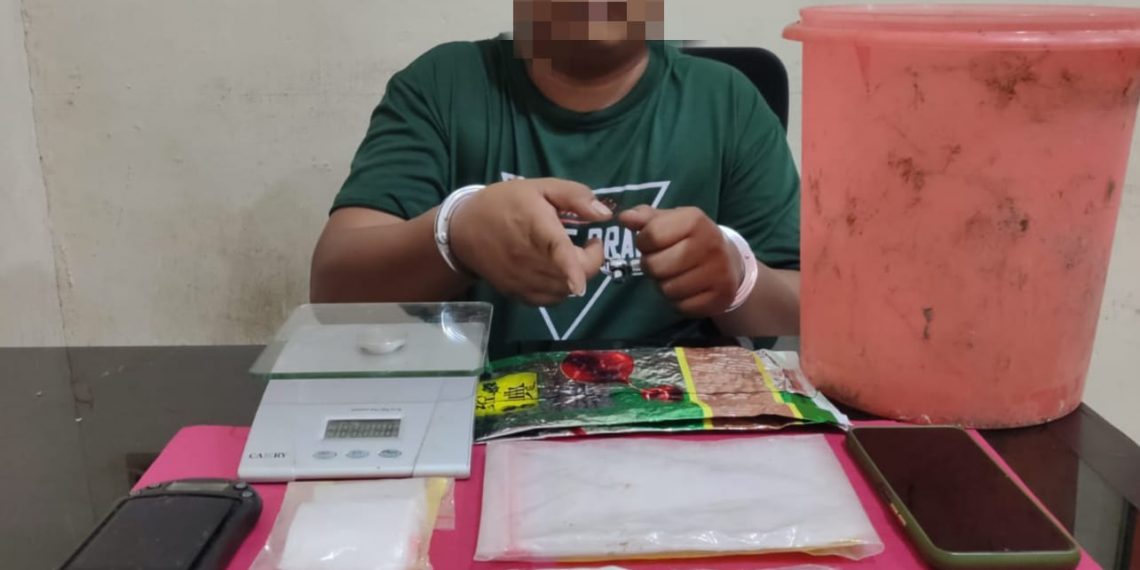 Seorang Bandar Shabu Ditangkap Resnarkoba Polres Kampar di Wilayah Desa Rimbo Panjang