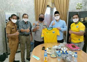Ditemui Ketua dan Pengurus PSBS Bangkinang, Kapolres Kampar Beri Dukungan Untuk Berlaga di Liga 3 PSSI