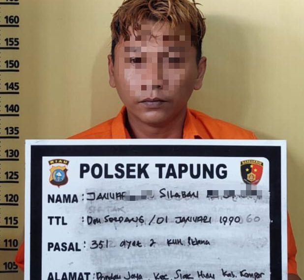 Siram Pacarnya Dengan Air Keras, Pelaku Ditangkap Unit Reskrim Polsek Tapung di Wilayah Sumut