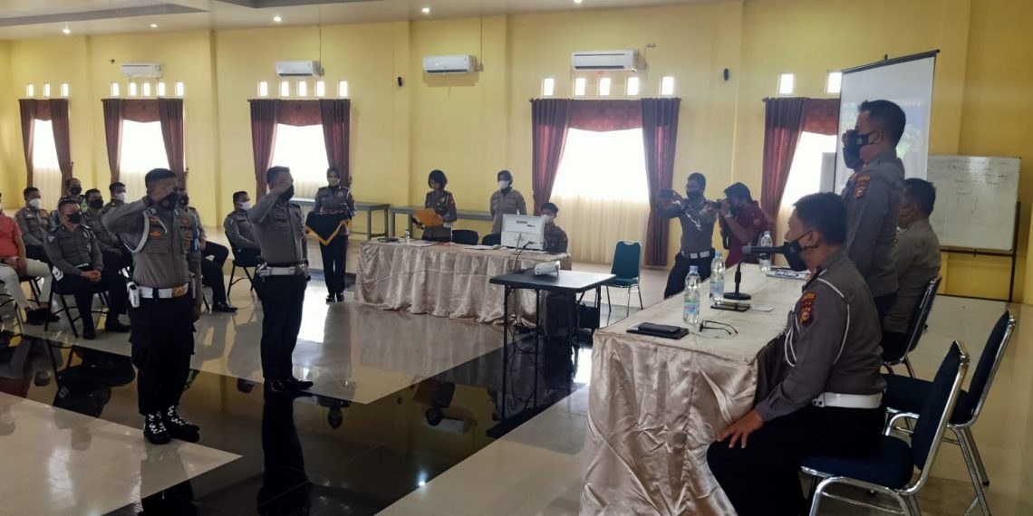 Jelang Operasi Zebra Lancang Kuning 2021, Polres Kampar Gelar Latihan Pra Operasi Bagi Personelnya
