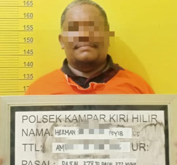 Modus Ngajak Pacaran Lewat HP dan Minta Uang Hingga 29 Juta, Pelaku Ditangkap Polsek Kampar Kiri Hilir
