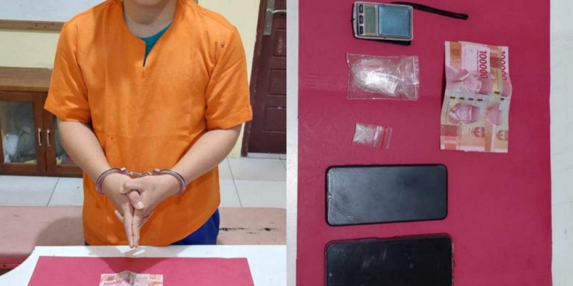 Lagi – lagi Unit Reskrim Polsek Tapung Hilir Tangkap Pelaku Pengedar Narkoba di Desa Gerbang Lestari