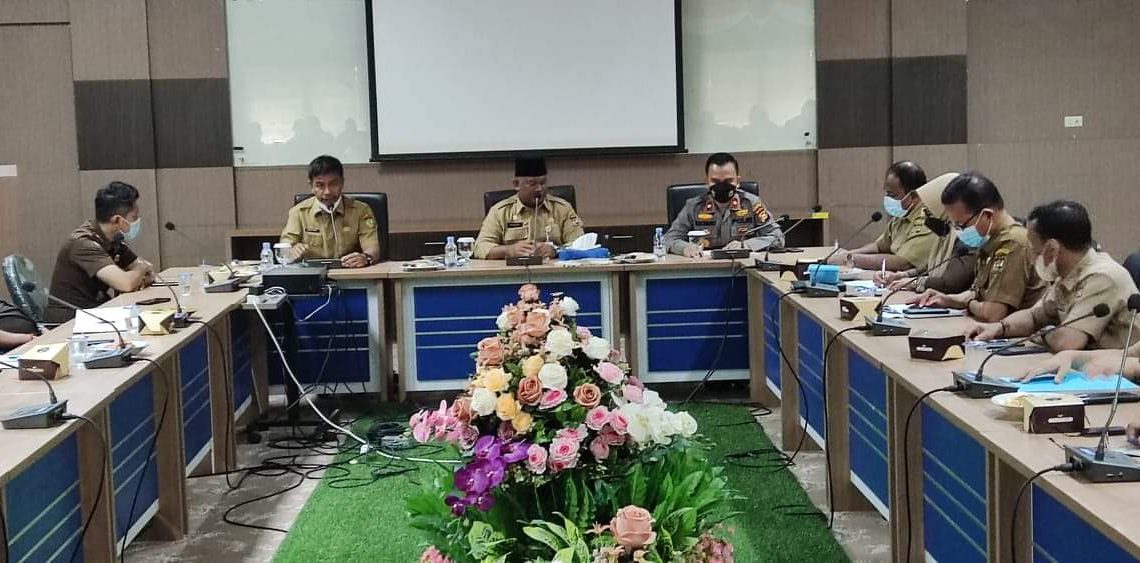 Hadiri Rakor Hari Jadi Kab. Kampar, Waka Polres : Kita Jadikan Momentum Percepatan Vaksinasi