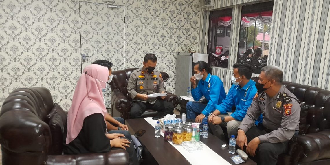 Silaturahmi Polres Kampar dan KNPI Kampar dalam Percepatan Vaksinasi di Kabupaten Kampar