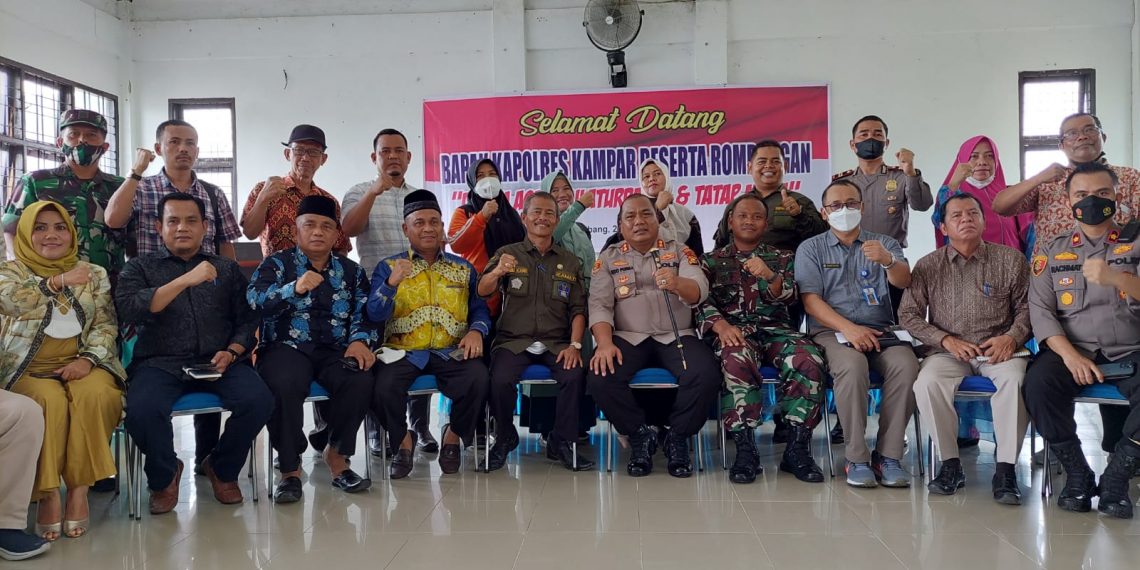 Percepatan Vaksinasi di Kec.Tambang, Kapolres kampar Merangkul Upika Kec.Tambang dan Kampa