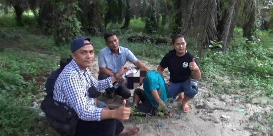 Polsek Tambang Tangkap Pengedar Shabu di Desa Kualu Kec.Tambang