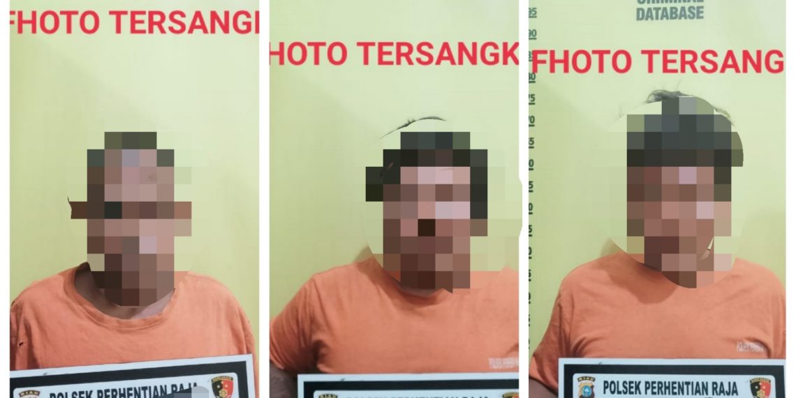 Polsek Perhentian Raja Amankan 3 Terduga Pelaku Pencurian TBS Milik PT. Eka Daya Sejati Sukses