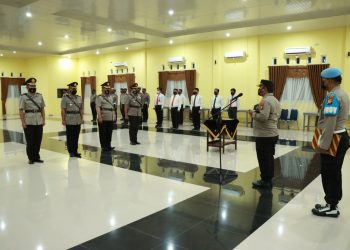 Kabag Ops Polres Kampar dan Kapolsek Tapung Hari ini Melaksanakan Sertijab