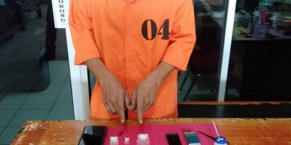 Unit Reskrim Polsek Tapung Tangkap Pelaku Pengedar Narkoba Didesa Tanjung Sawit