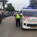 Satlantas Polres Kampar Lakukan Penerangan Keliling Operasi Keselamatan Lancang Kuning 2022