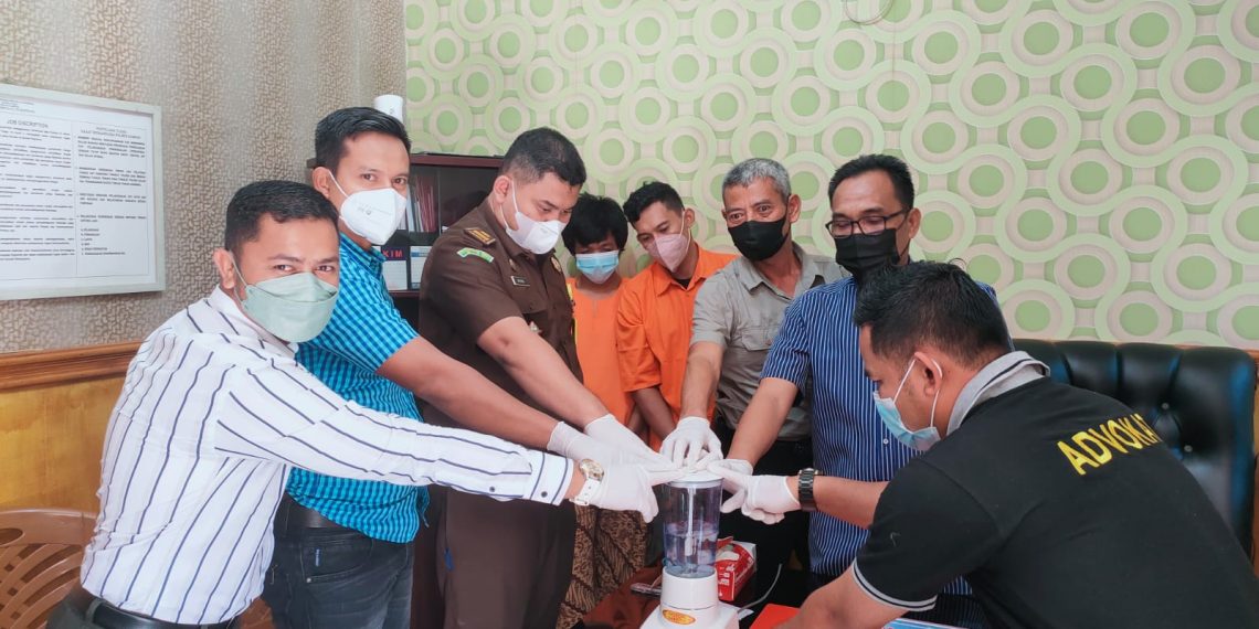 Resnarkoba Polres Kampar Memusnakan Barang Bukti Narkotika Jenis Shabu seberat 62,12 Gram