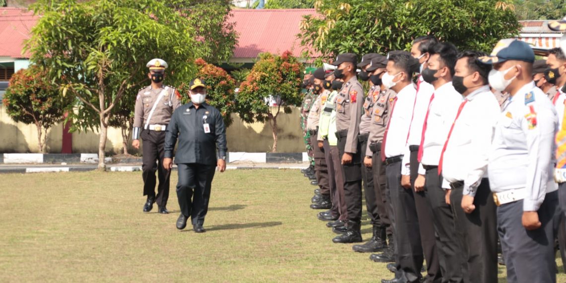 Polres Kampar Laksanakan Apel Gelar Pasukan Operasi Ketupat Lancang Kuning 2022