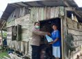 Polsek Kampar kiri Hilir peduli dengan masyarakat terdampak banjir yang kurang mampu Di rantau kasi