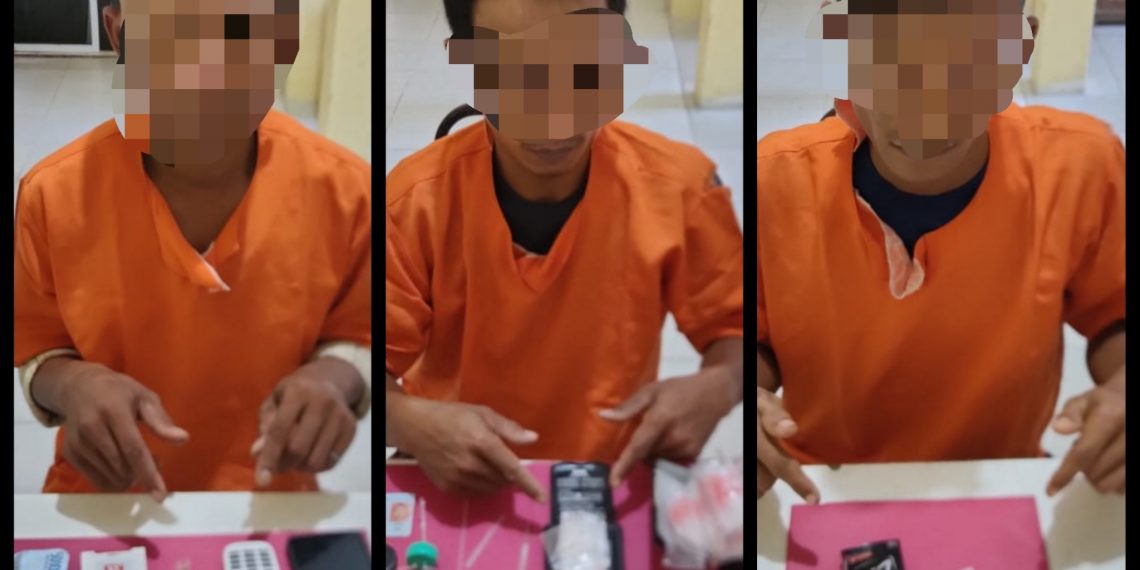 Asik Pesta Shabu di Rumah, 3 Pemuda ini di Amankan Polsek Tapung Hilir