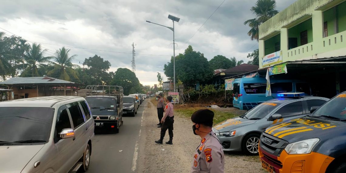 Sat Samapta Polres Kampar Laksanakan Patroli dan Turlalin Arus Balik