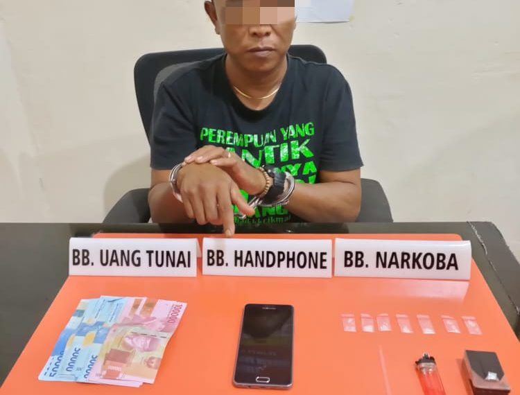 Bandar Narkoba Pasrah Saat di geledah dan di Tangkap Tim Ojoloyo Polres Kampar