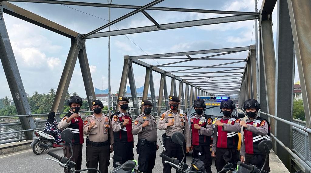 Giliran Pasar Kuok dan Sungai Galombang Jadi Sasaran Patroli Sat Samapta Polres Kampar