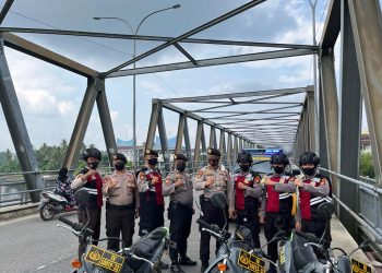 Giliran Pasar Kuok dan Sungai Galombang Jadi Sasaran Patroli Sat Samapta Polres Kampar