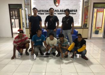 Satreskrim Polres Kampar Tangkap 5 pelaku Judi Togel dan Qiu-qiu