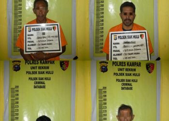 Empat Pelaku Judi Qiu-qiu di Ringkus Polsek Siak Hulu di Warung Tuak