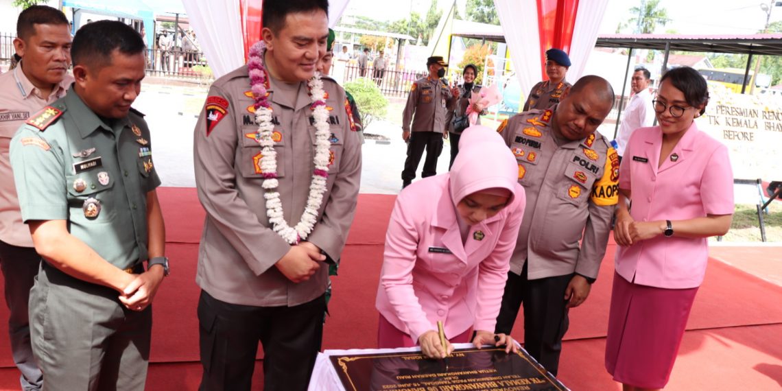 Nindya M Iqbal Resmikan Bangunan dan Taman TK Kemala Bhayangkari 06 Bangkinang