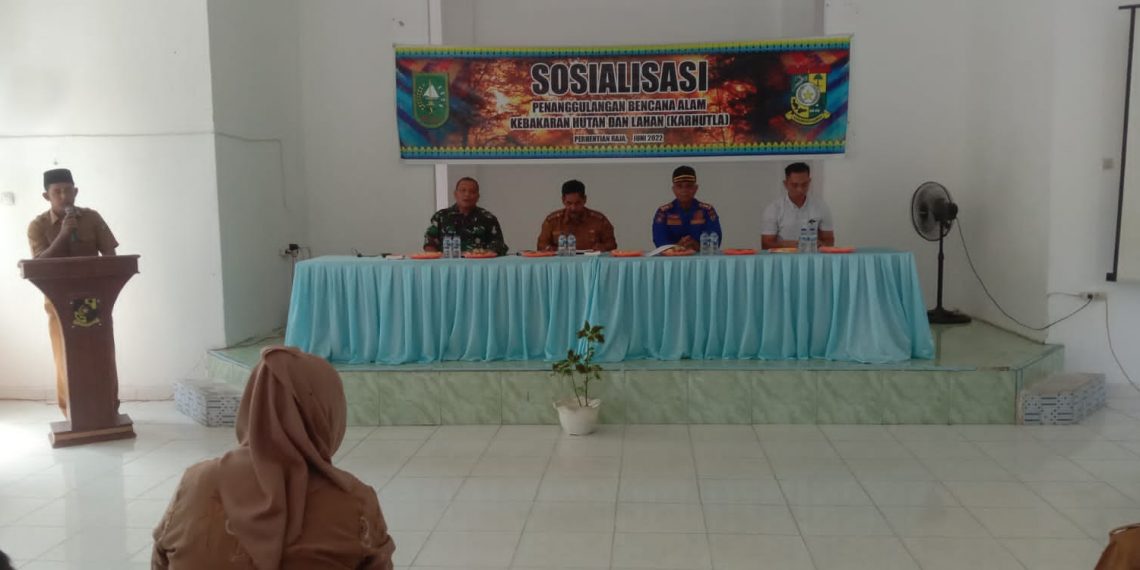 Polsek Perhentian Raja Gelar Sosialisasi Penanggulangan Bencana Alam Karhutla