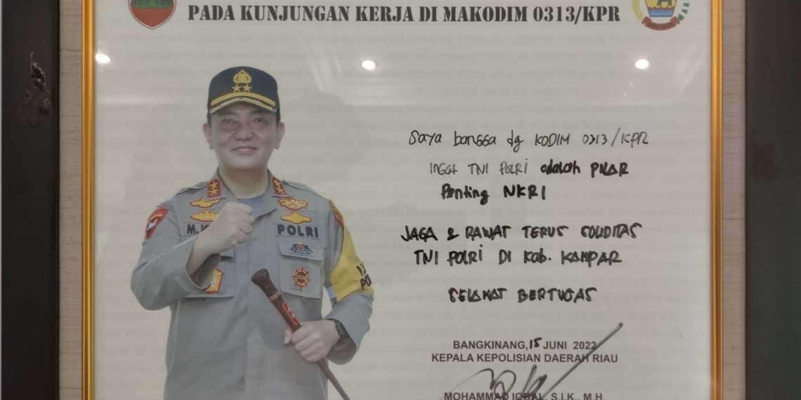 Sinergitas TNI-Polri, Kapolda Riau Kunjungi Kodim 0313/KPR dan Yonif 132/BS