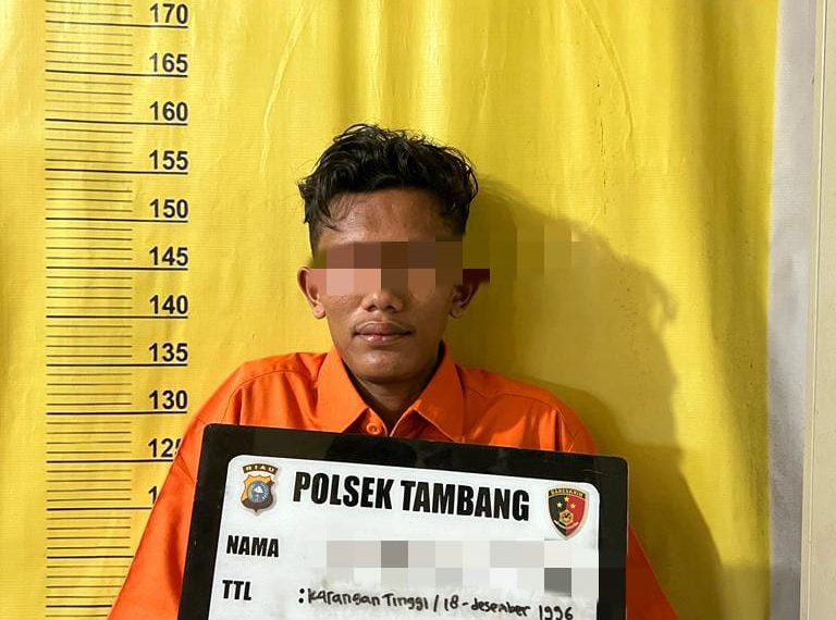 Polsek Tambang Tangkap Pelaku Narkoba di Depan Indomaret