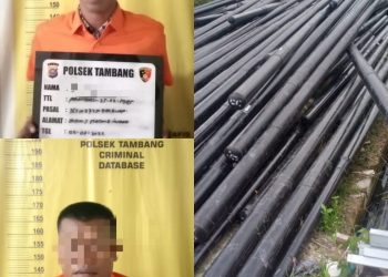 Dua Pelaku Pencurian Besi Milik PT SCKP di Ringkus Polsek Tambang
