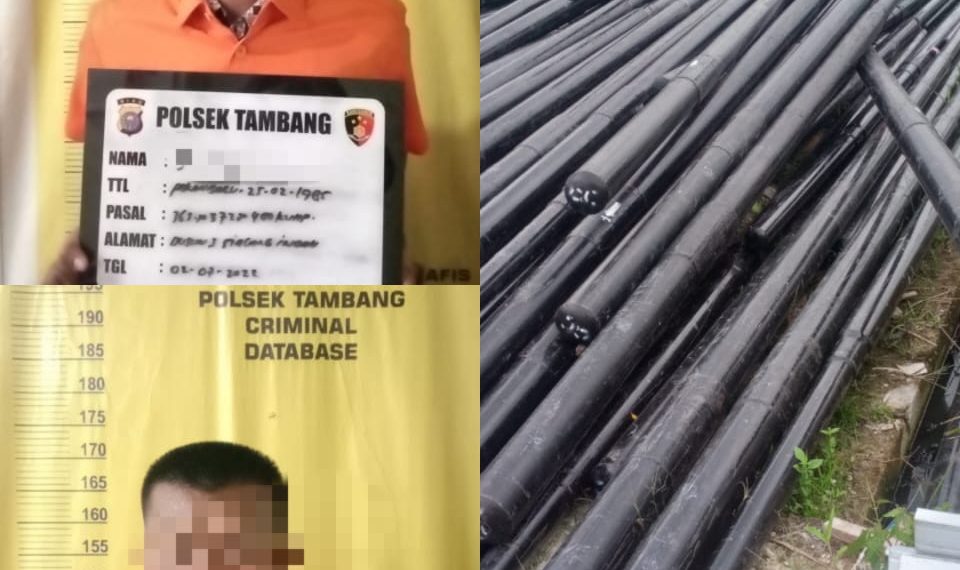 Dua Pelaku Pencurian Besi Milik PT SCKP di Ringkus Polsek Tambang