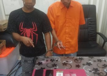 Dua pelaku Narkoba di Ringkus di depan Rumah Makan Oleh Polsek Tambang