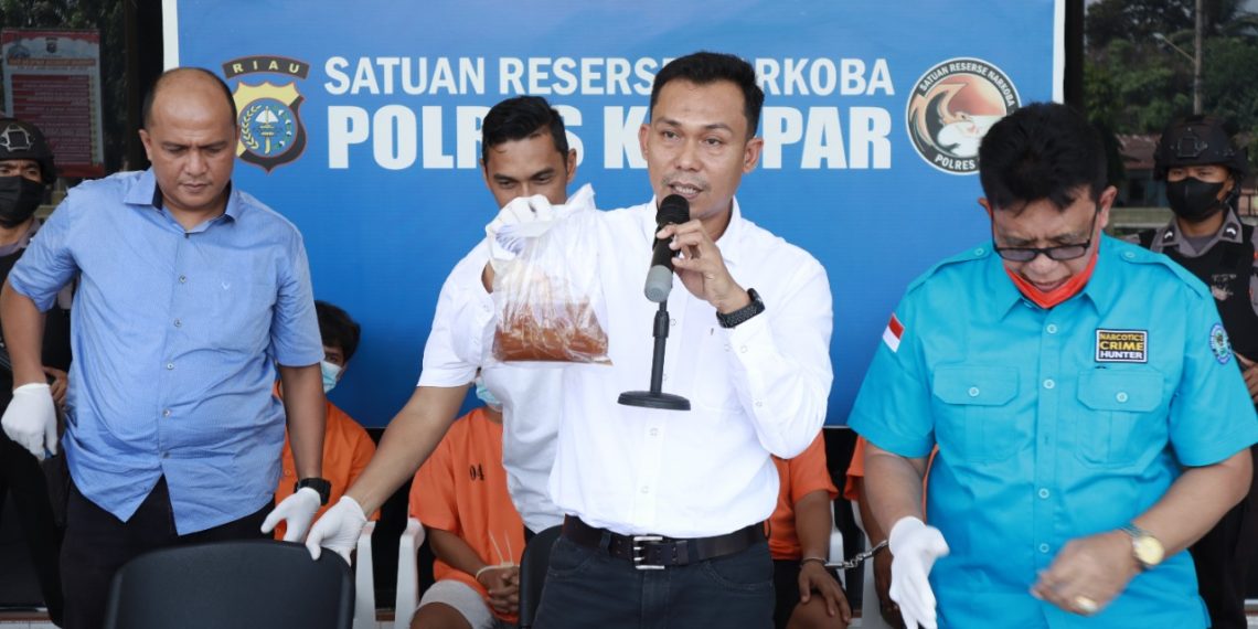 Polres Kampar Musnahkan Barang Bukti Narkotika Jenis Sabu Seberat 1.2 Kg