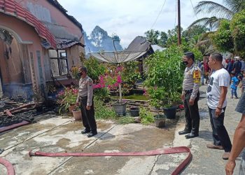 Dua Unit Rumah Permanen Hangus di Lalap si Jago Merah di Rumbio