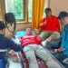 Vaksinasi Merdeka dan Donor Darah Sempena HUT RI Ke-77, Kapolsek Tambang Turut Donorkan Darah
