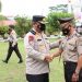 Kapolres Kampar Pimpin Upacara Kenaikan Pangkat Pengabdian Terhadap Dua Personil Polres Kampar