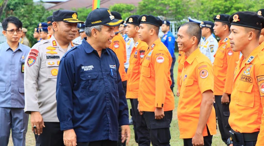 Kapolres Kampar Hadiri Apel Kesiapsiagaan Bencana Kabupaten Kampar Tahun 2022