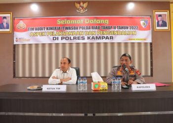 Polres Kampar Terima Tim Audit Kinerja Itwasda Polda Riau