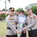 Kapolres Kampar Gelar Apel Penyerahan Ranmor, Perahu Karet, Sound System Portable dan Kapor Penanganan Karhutla