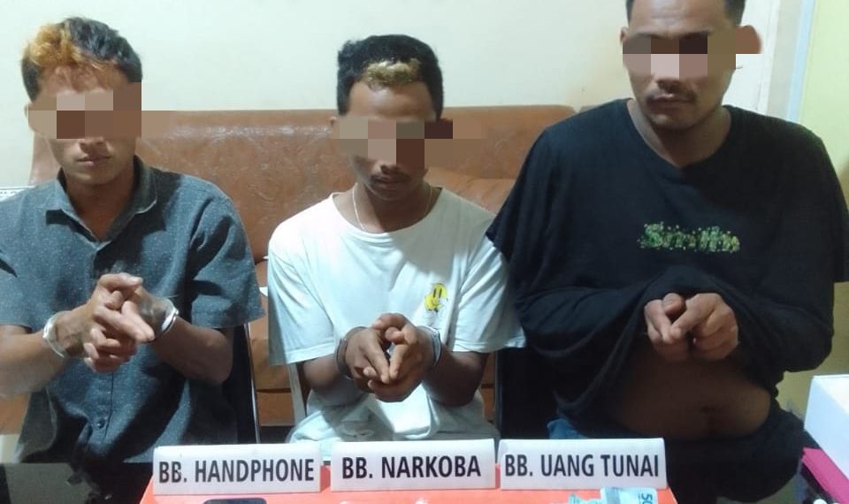 3 Pelaku Narkoba di Kampar Kiri di Tangkap Satnarkoba Polres Kampar