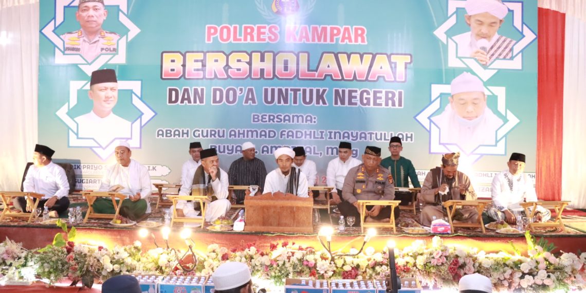 Polres Kampar Gelar Acara Bersholawat dan Do’a Untuk Negeri