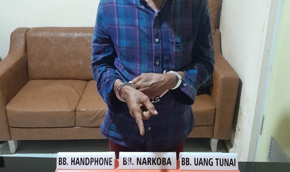 Simpan Narkoba di Dalam Pot Bunga, Warga Desa Alam Panjang di Ringkus Satnarkoba Polres Kampar