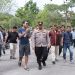 Kapolres Kampar Pimpin Langsung Pengamanan Aksi Damai Forum Supir di Kantor Bupati