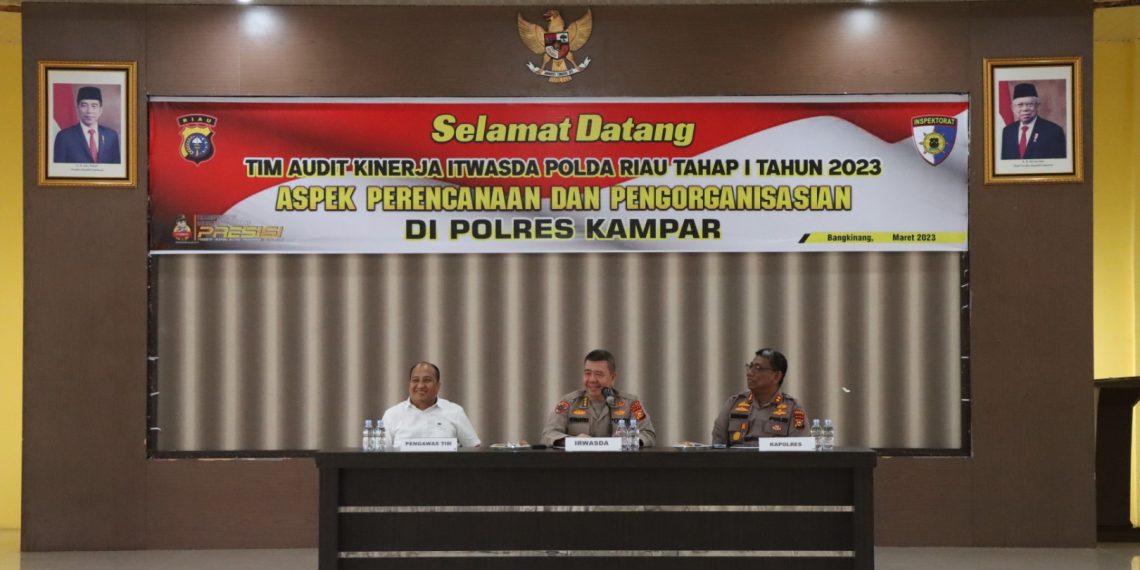 Kapolres Kampar Menerima Kedatangan Tim Audit Kinerja Tahap I T.A. 2023 dari Itwasda Polda Riau