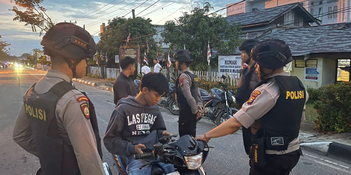 Antisipasi Aksi Balap Liar di Bulan Suci Ramadhan, Polres Kampar Gelar Patroli Skala besar