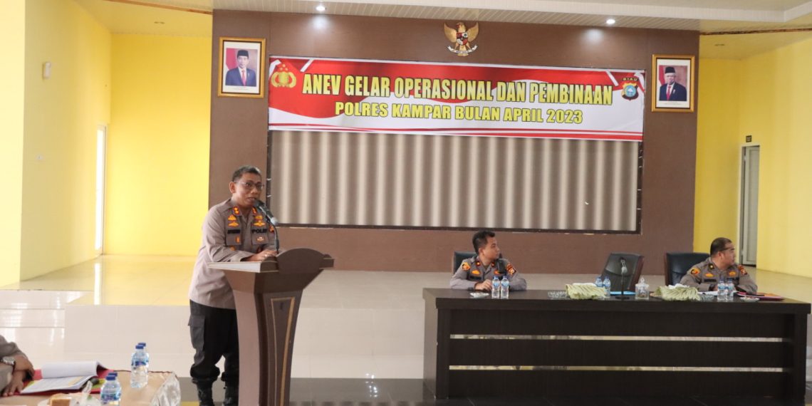 Kapolres Pimpin Langsung Pelaksanaan Anev Gelar Operasional Dan Pembinaan