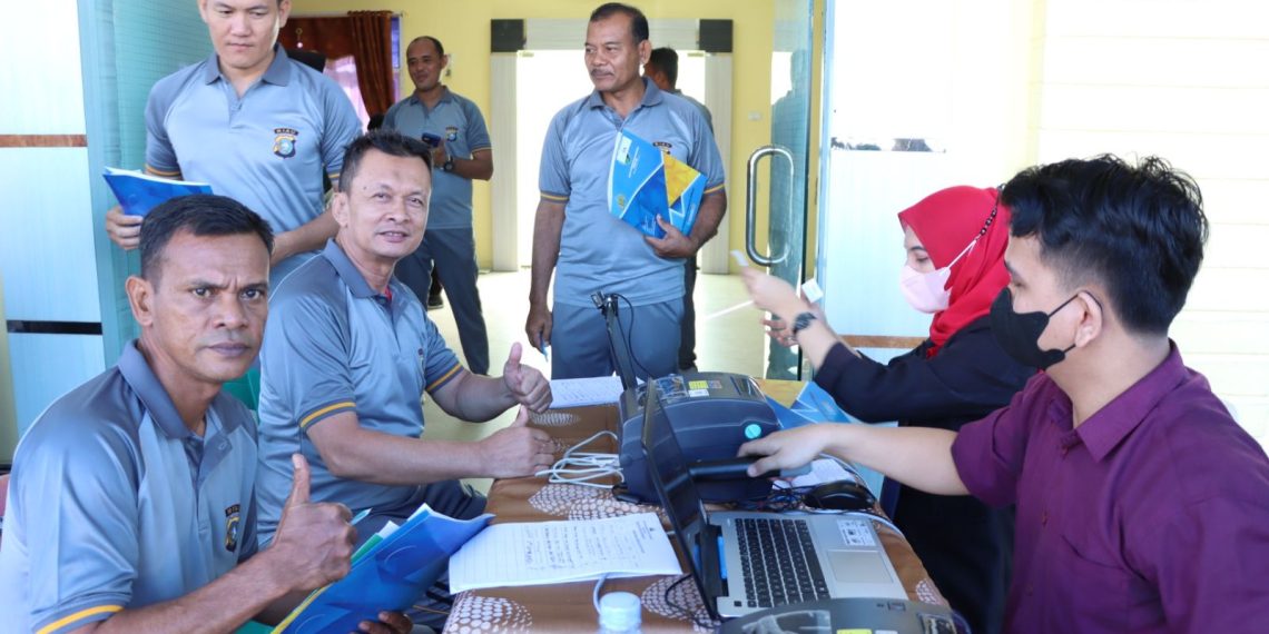 Polres Kampar Melaksanakan Pemeriksaan Kesehatan (Rikkes) Berkala Tahun 2023