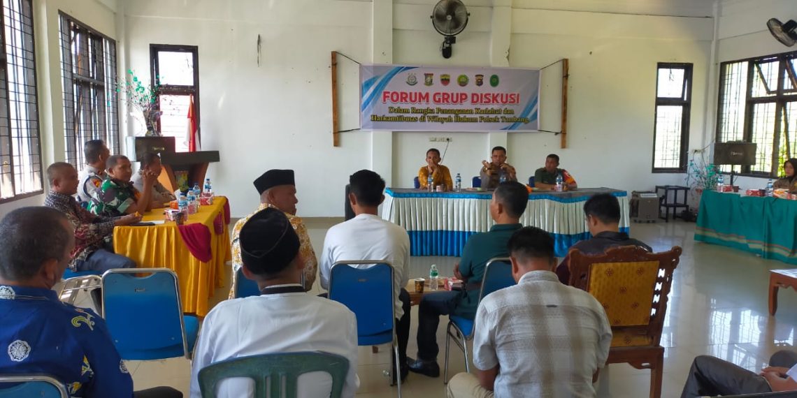 Pererat Silaturahmi dan Sinergitas Jaga Kamtibmas, Kapolsek Tambang Gelar FGD