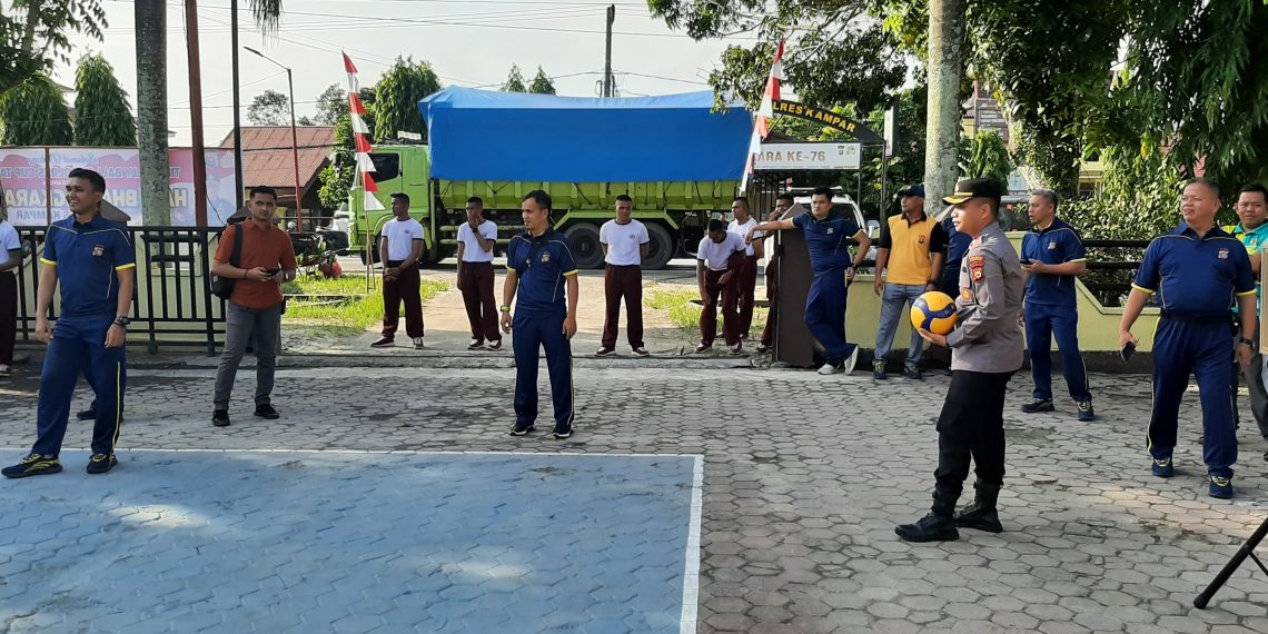 Meriahkan Hari Bhayangkara ke-77, Polres Kampar Adakan Lomba Voli Antar Satker dan Polsek